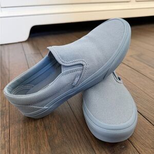 Vans Men's Light Blue Slip-On Loafers